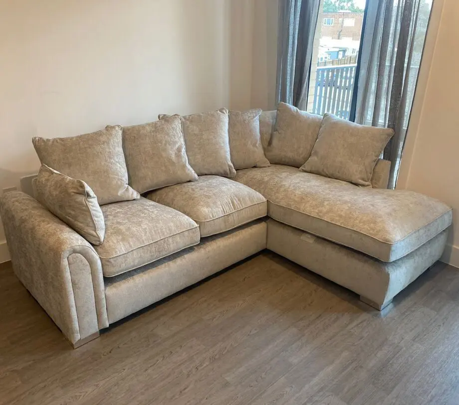 Chenille Fabric Corner Sofa ~ L Shaped Corner Sofa For Sale + FREE HOME DELIVERY