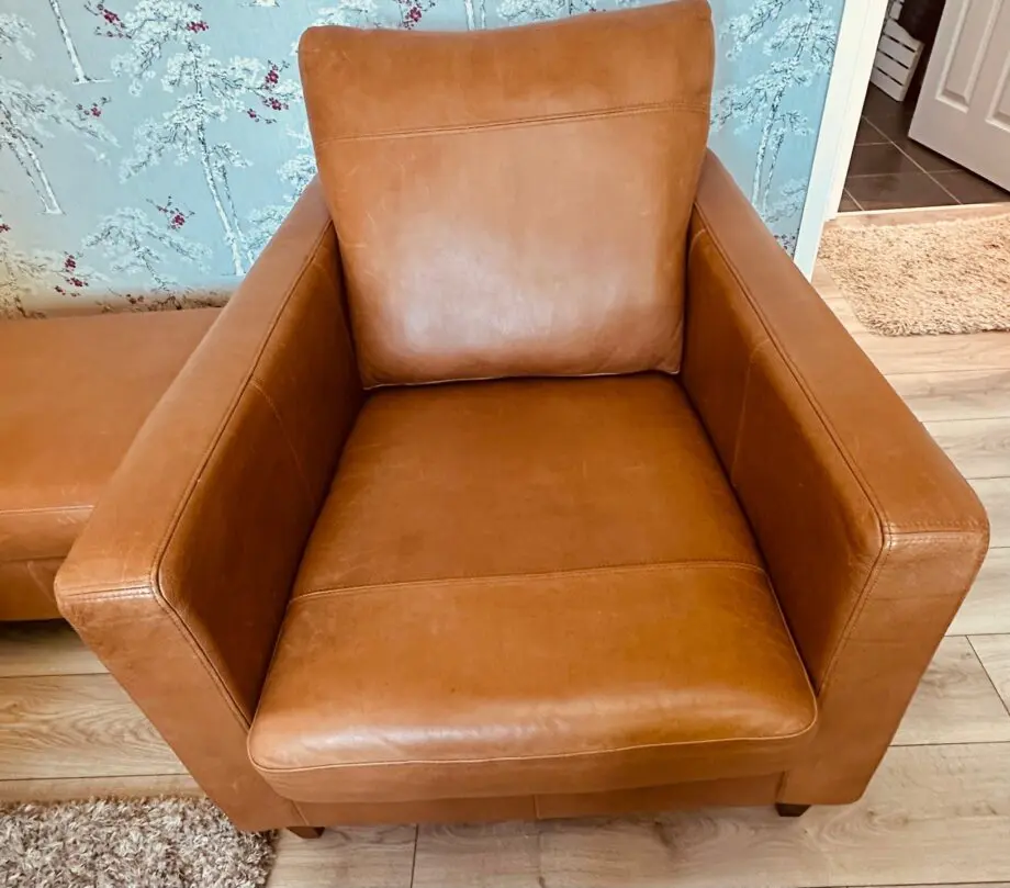 John Lewis 3 seater sofa, chair and footstool