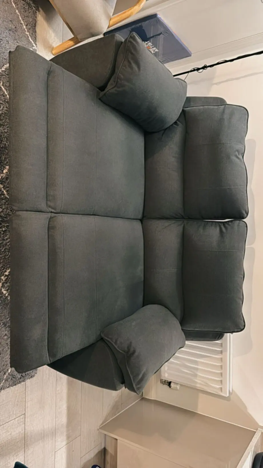 Furniture and Choice Grey Recliner sofa