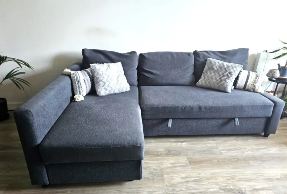 IKEA FRIHETEN Corner sofa-bed with storage, dark grey