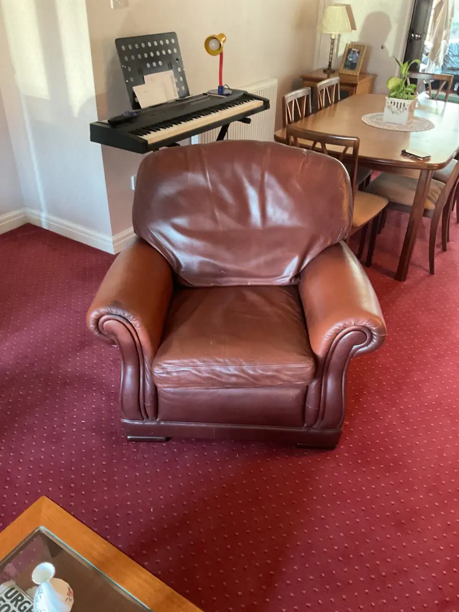 Parker Knoll 3 piece Suite in brown leather