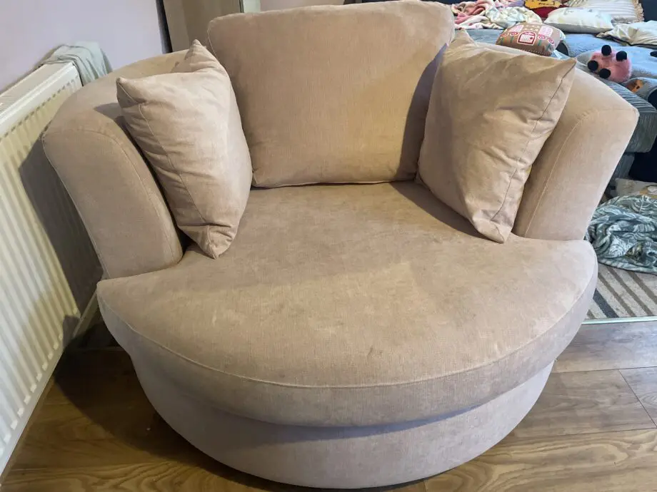 DFS Freya Large Swivel Chair - Old Rose Colour