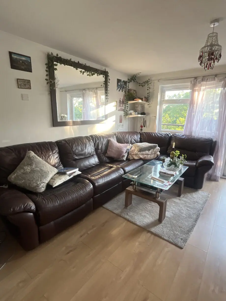 DFS Corner 5 seater leather sofa