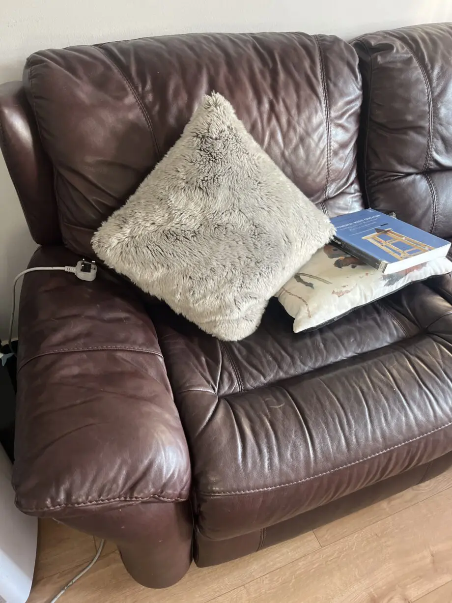 DFS Corner 5 seater leather sofa