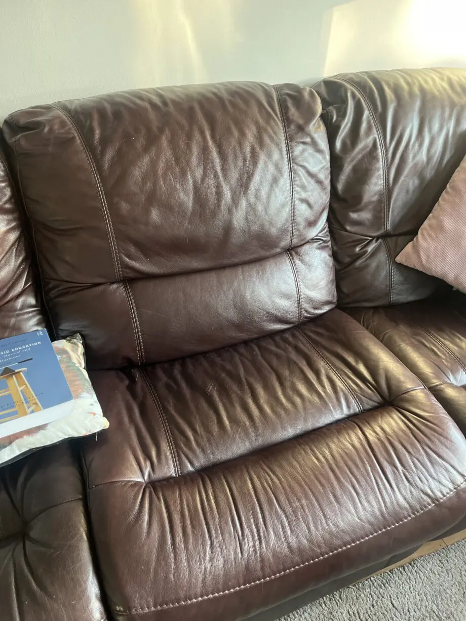DFS Corner 5 seater leather sofa