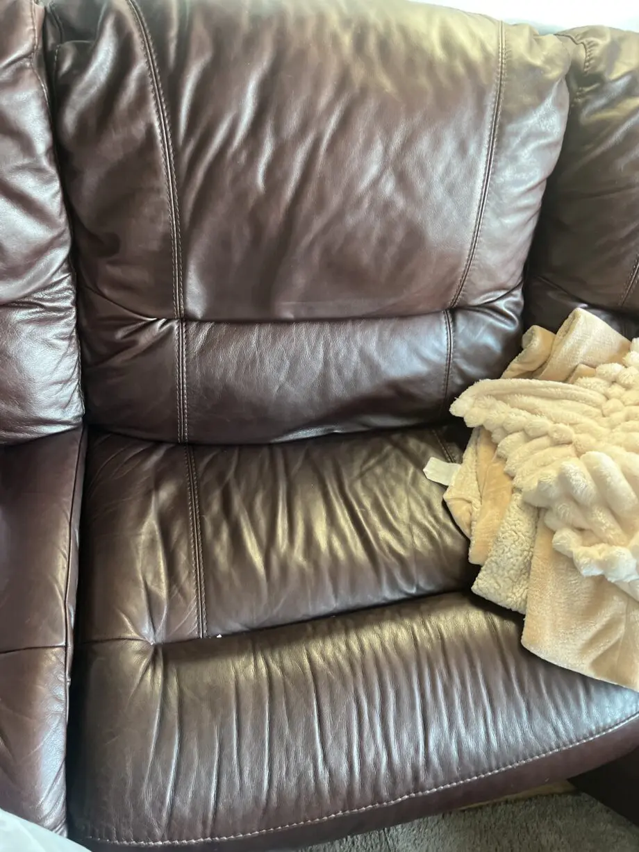 DFS Corner 5 seater leather sofa