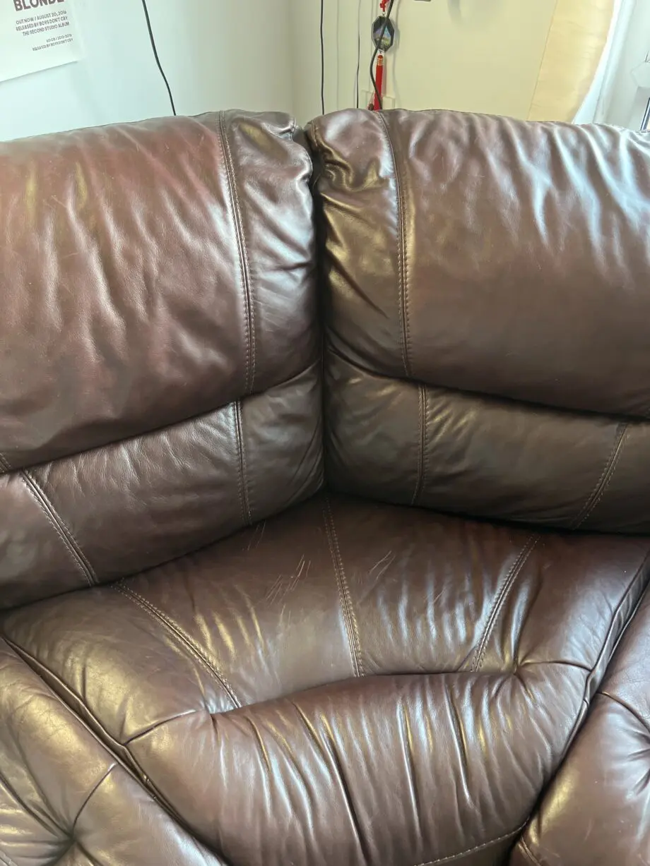 DFS Corner 5 seater leather sofa
