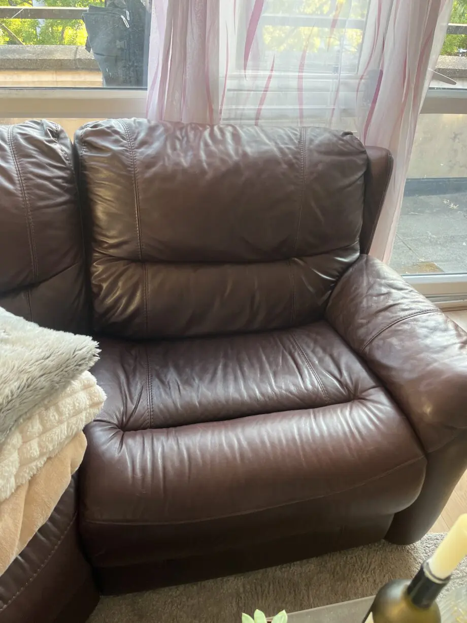 DFS Corner 5 seater leather sofa