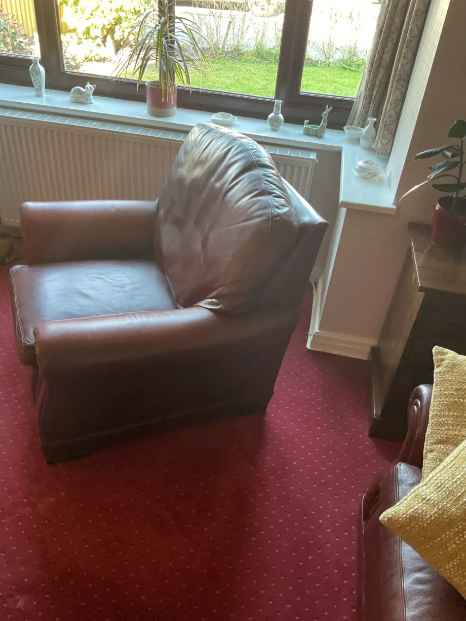 Parker Knoll 3 piece Suite in brown leather