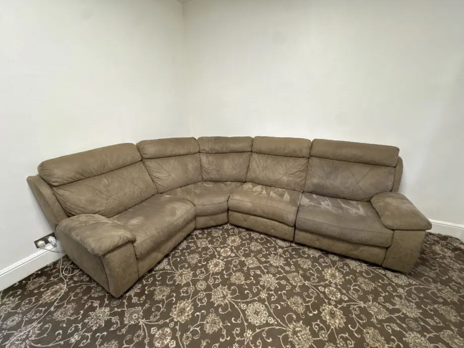 SCS Beige/Brown Corner Sofa