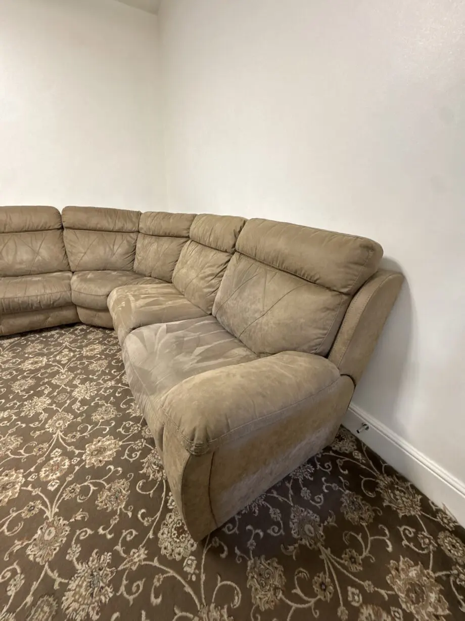 SCS Beige/Brown Corner Sofa