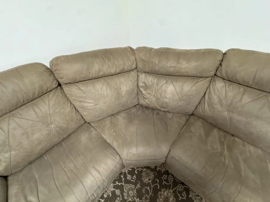 SCS Beige/Brown Corner Sofa