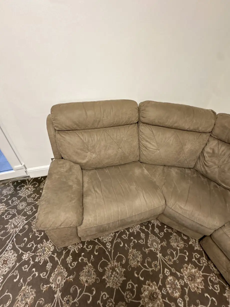 SCS Beige/Brown Corner Sofa