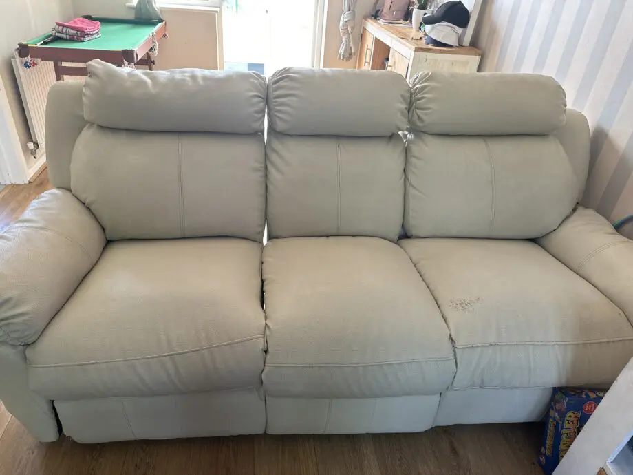 3 seater bonded leather sofa