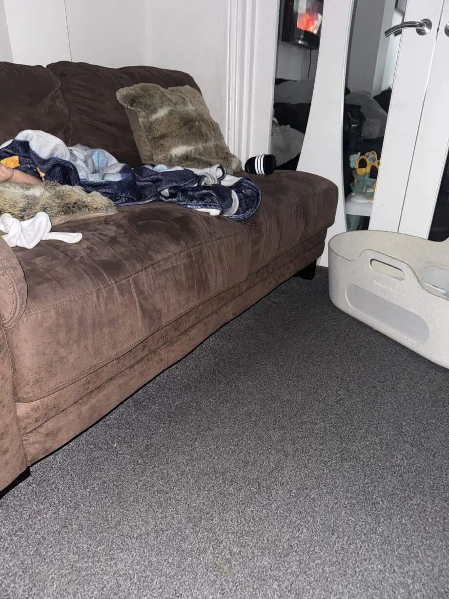 Brown sofas