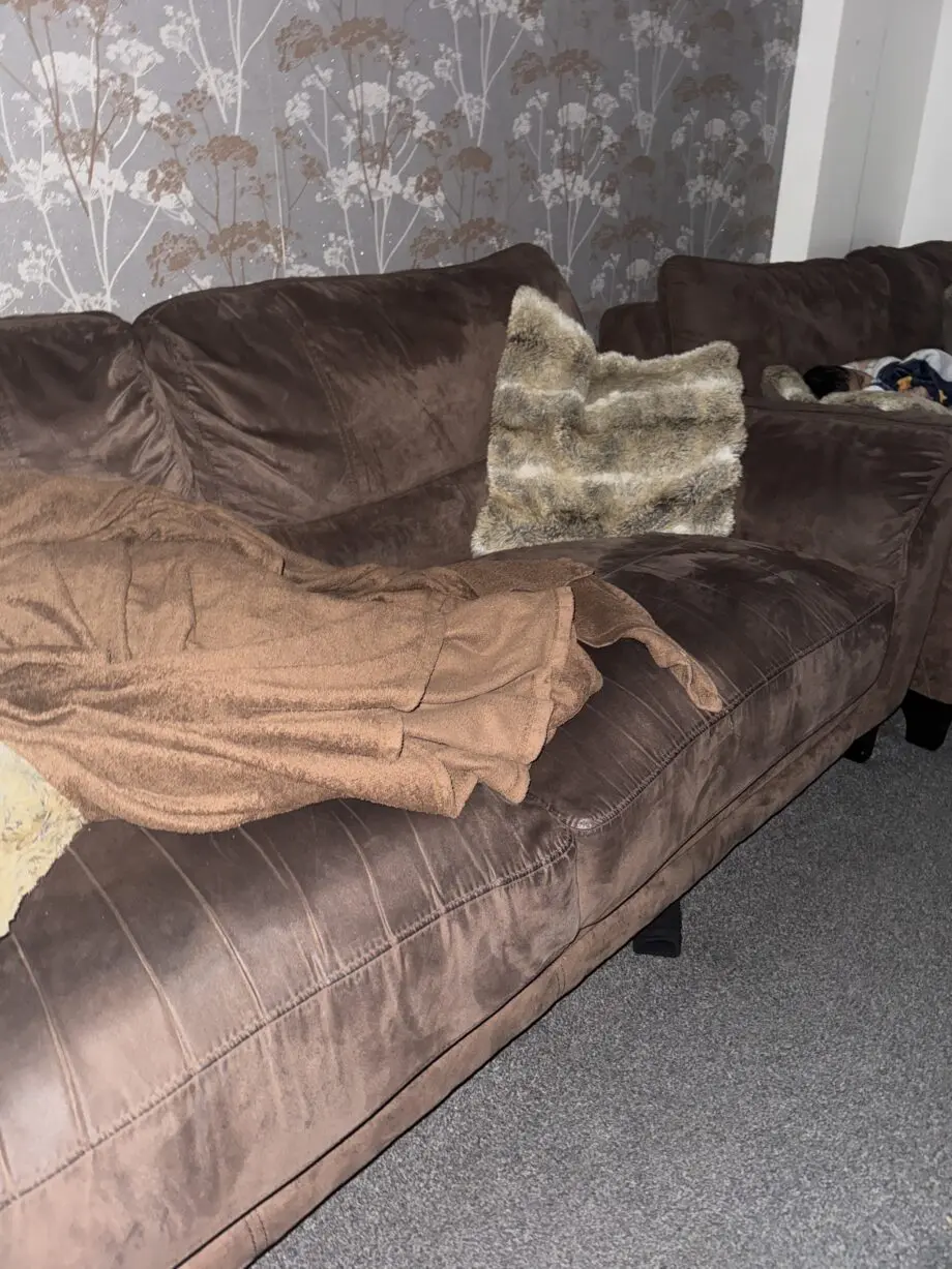 Brown sofas