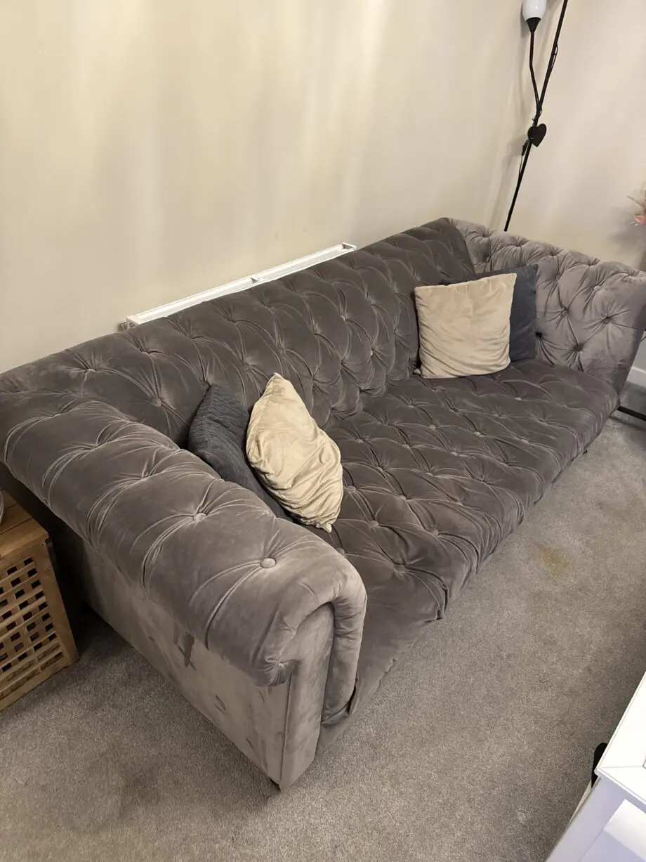 DFS grey chesterfield