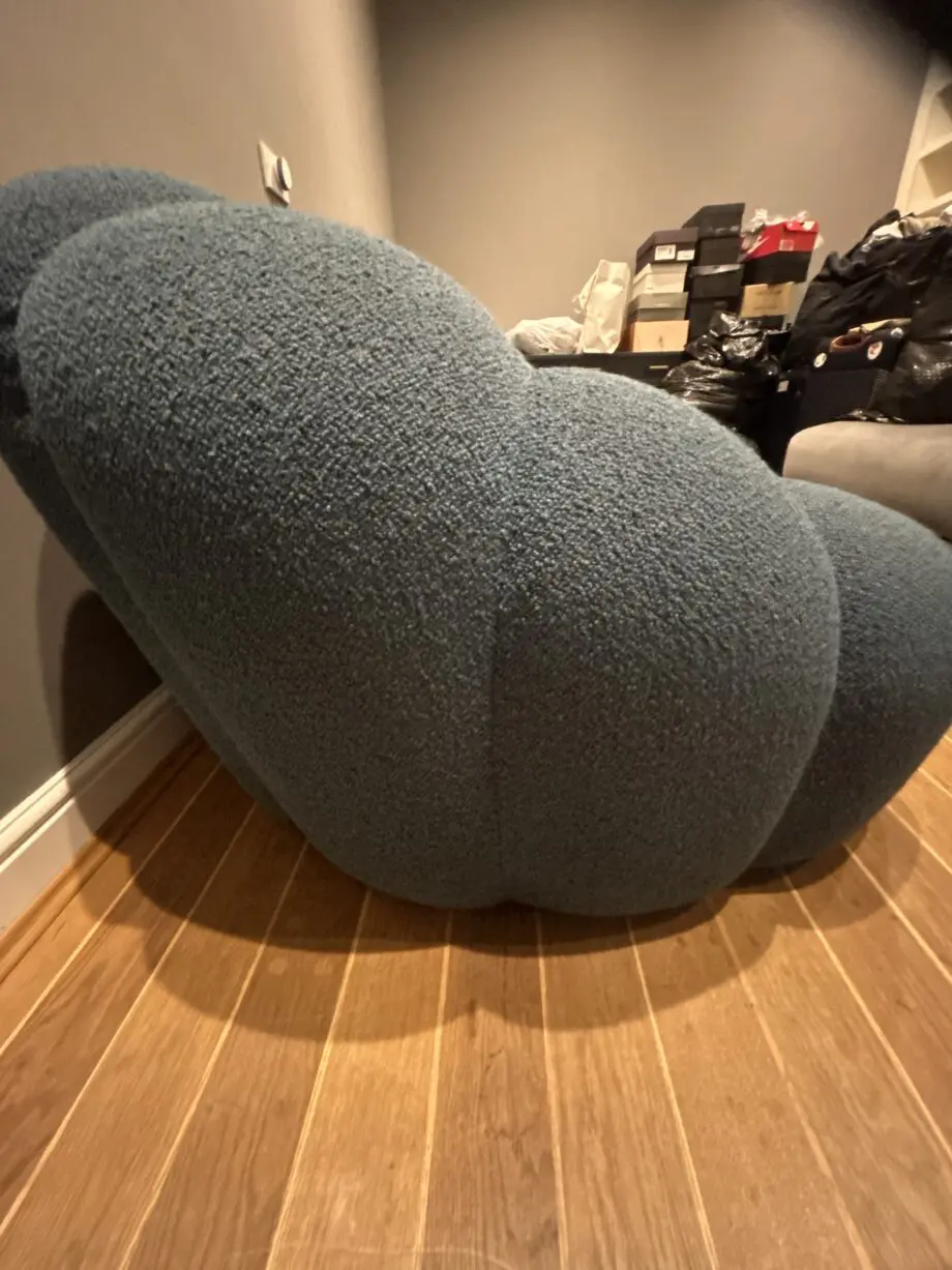 Roche boisbois peacock blue 3 seater sofa