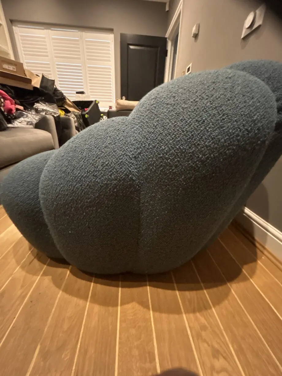 Roche boisbois peacock blue 3 seater sofa