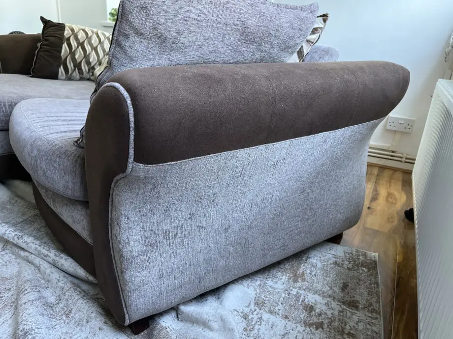 DFS Grey Pillow Back Lounger