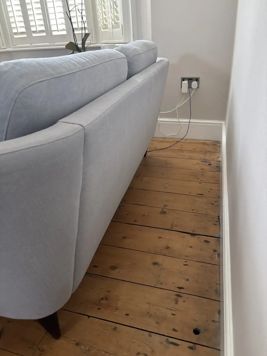 Stylish grey sofa