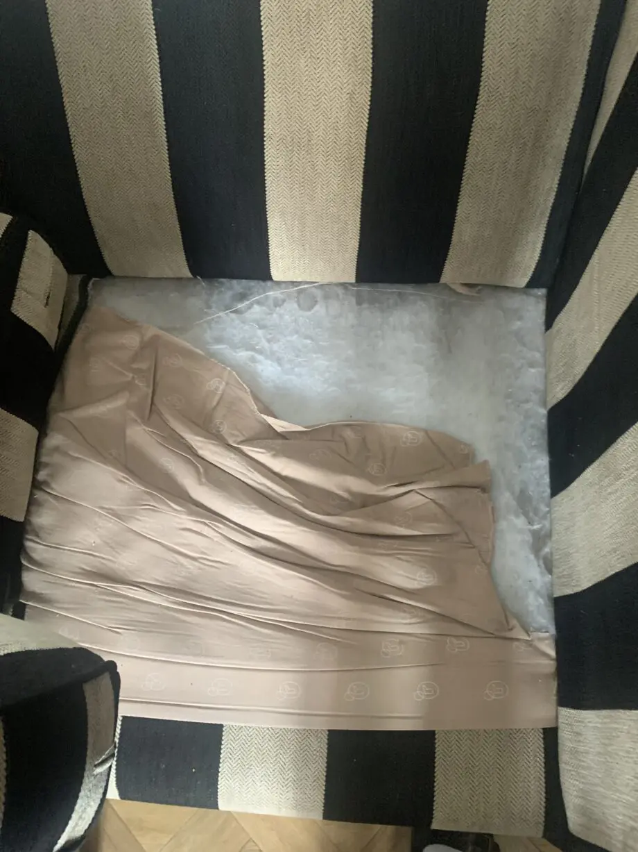 black and beige stripe