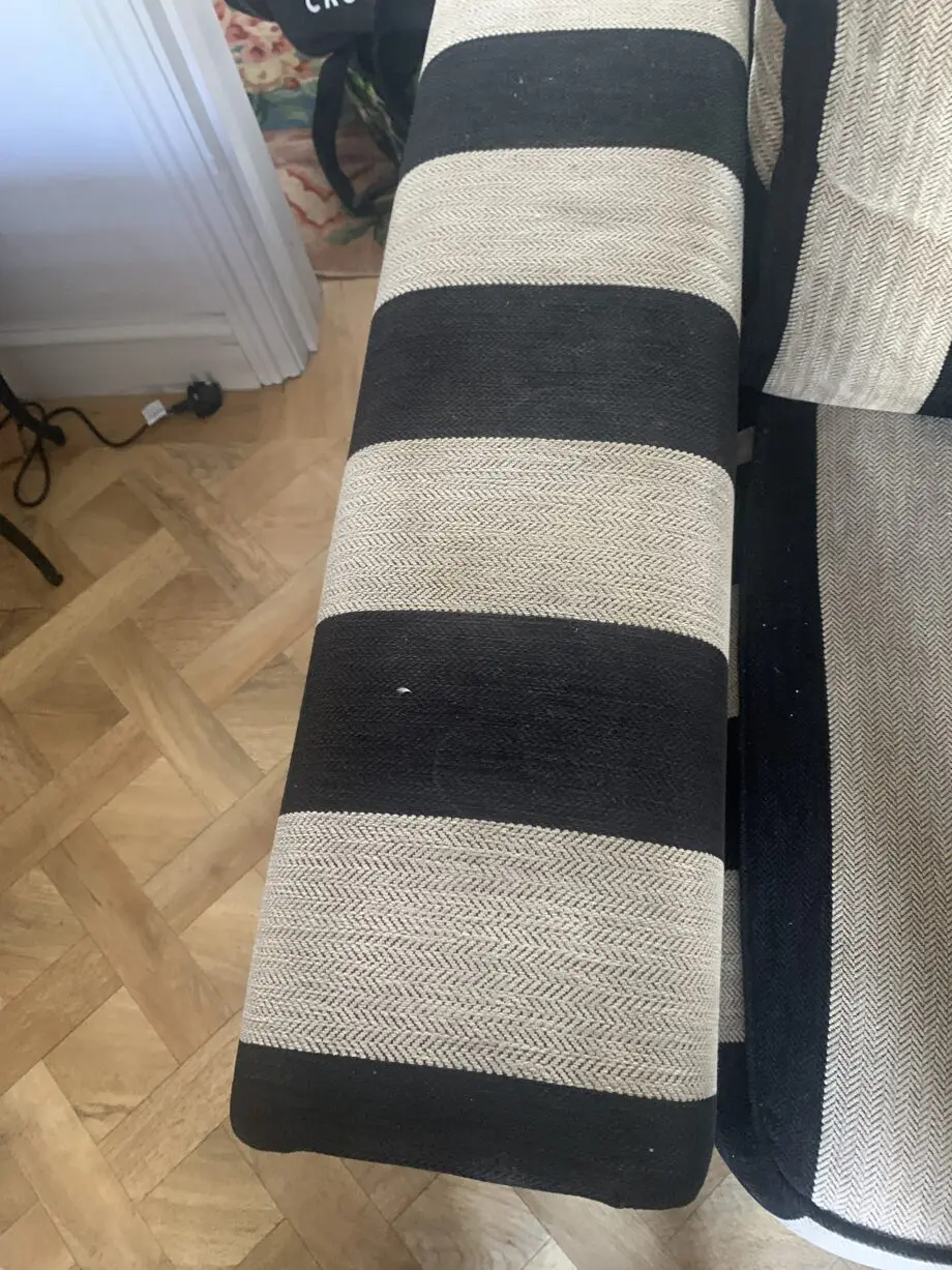 black and beige stripe