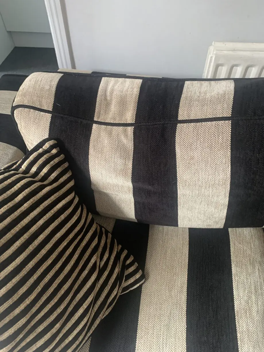 black and beige stripe