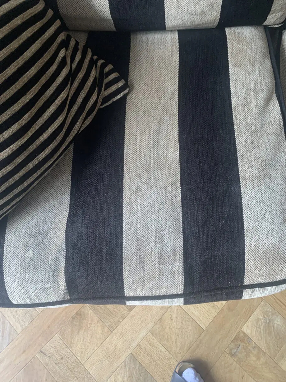 black and beige stripe