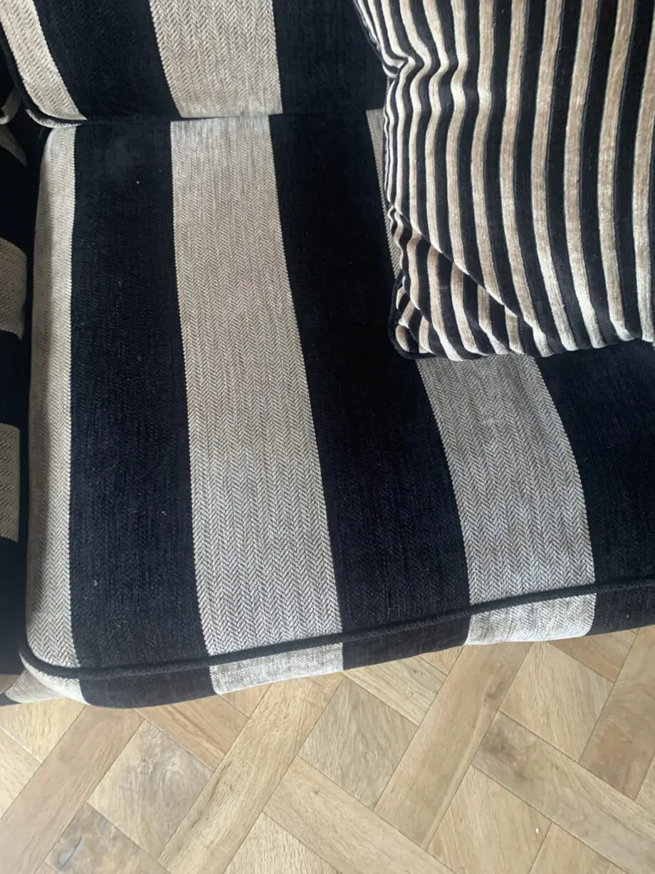 black and beige stripe