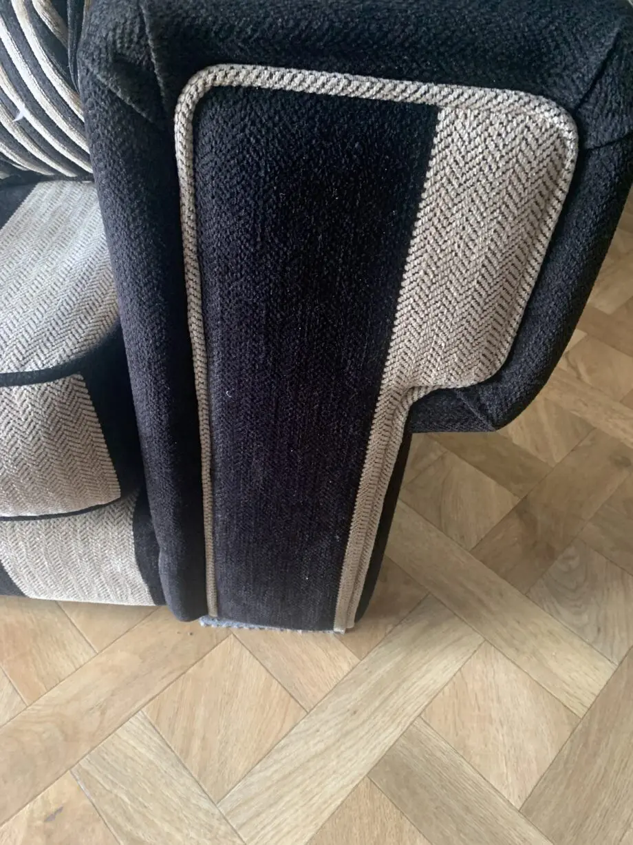 black and beige stripe