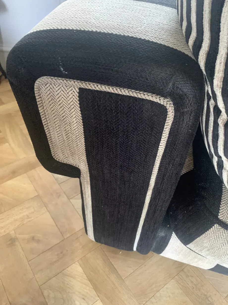 black and beige stripe
