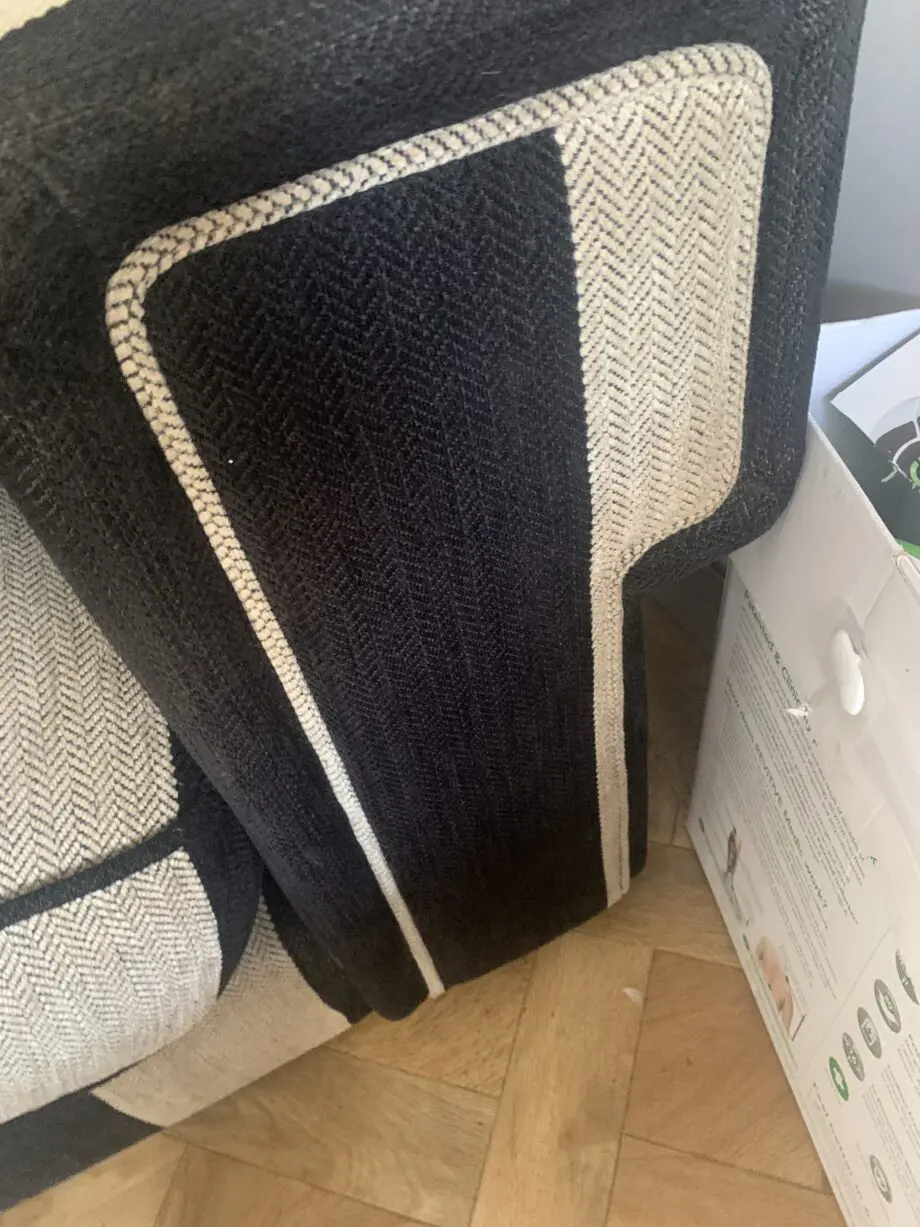 black and beige stripe