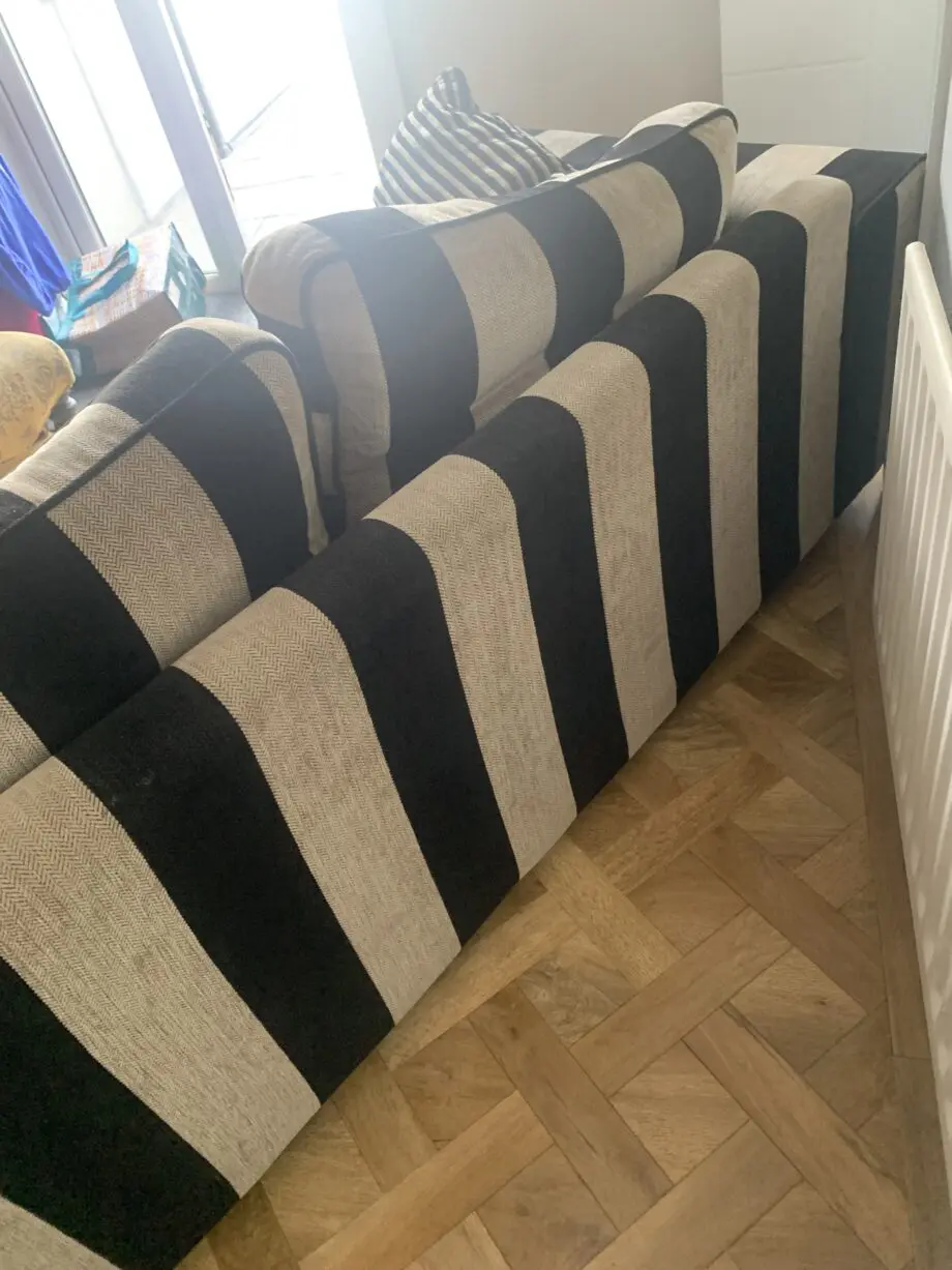 black and beige stripe