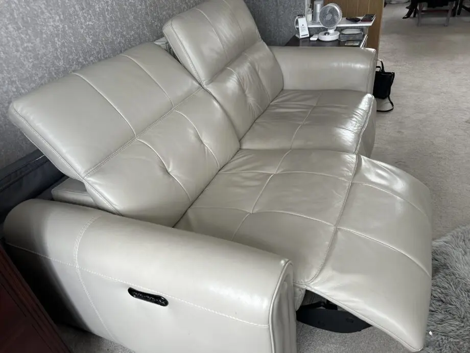 Sofology Alessio 3 seater & Chair leather in beige