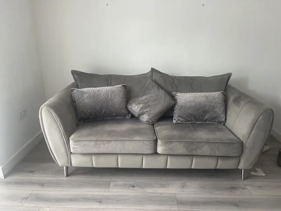 2 x Sofology Plush Grey ‘Gabrielle’Sofas. 3 seater and 2 seater