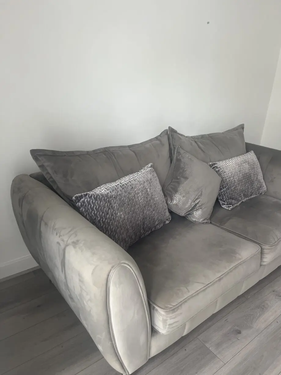 2 x Sofology Plush Grey ‘Gabrielle’Sofas. 3 seater and 2 seater