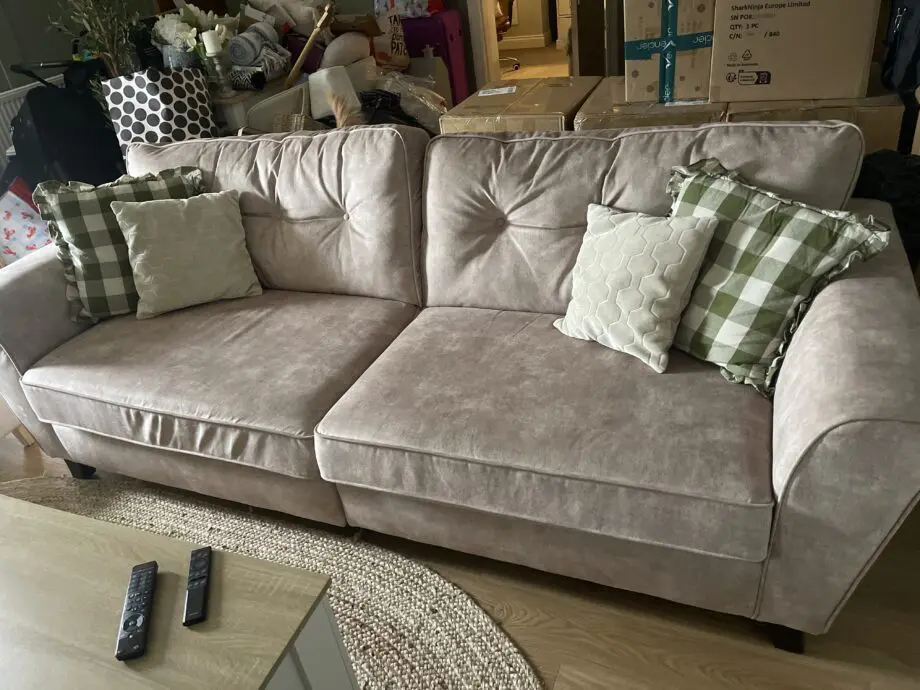 SCS Eliza Fabric Cream Sofa & Chair