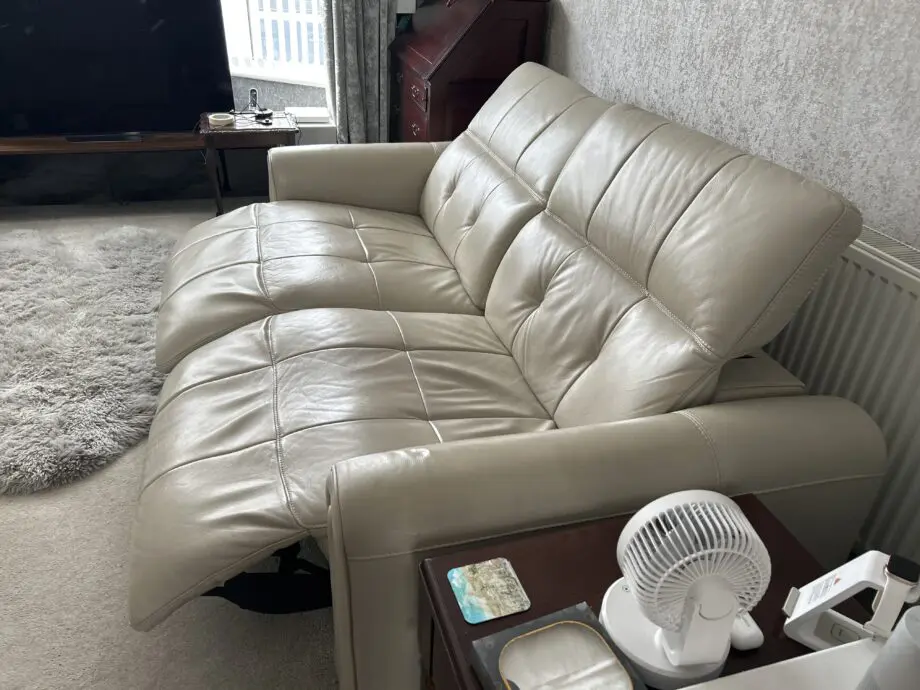 Sofology Alessio 3 seater & Chair leather in beige