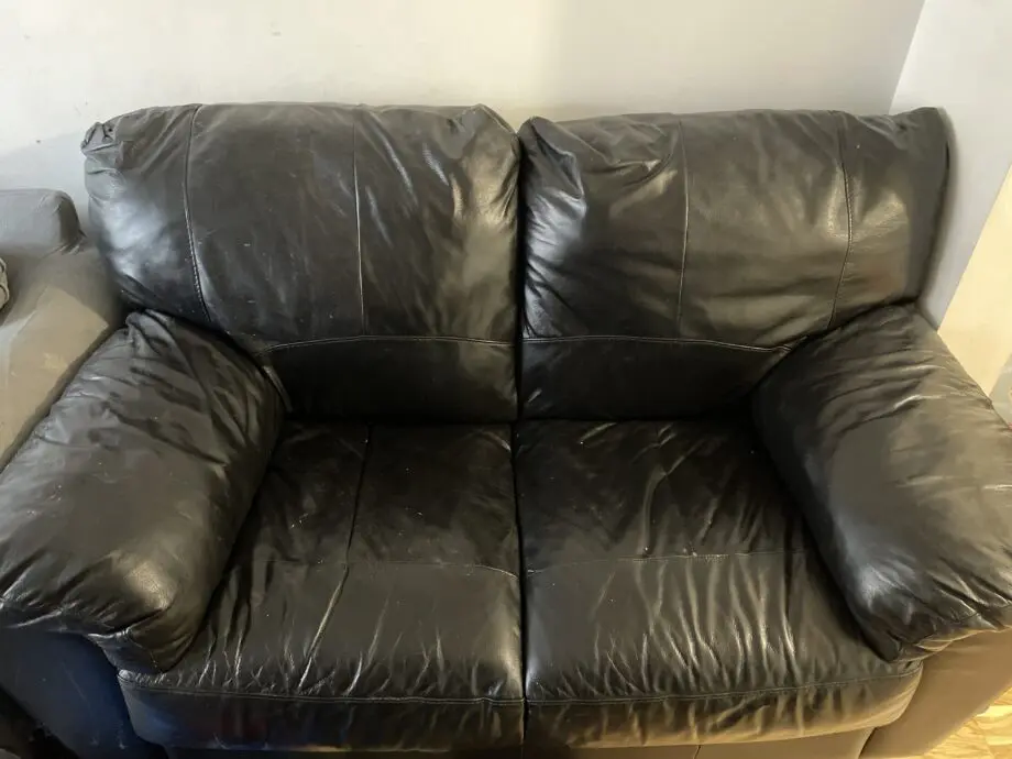 IKEA 3 seater sofa and 2 seater leather sofa