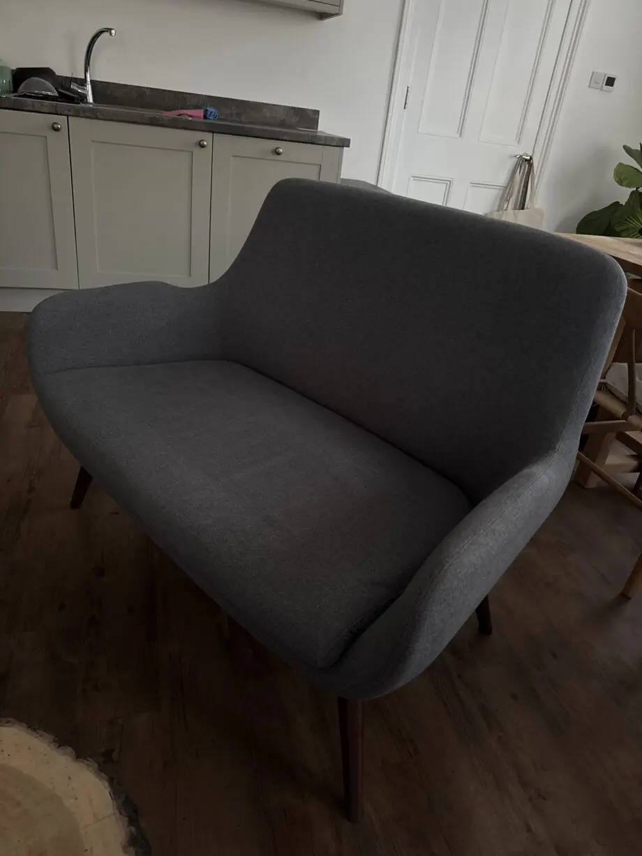 Grey 2 seater sofa + chair