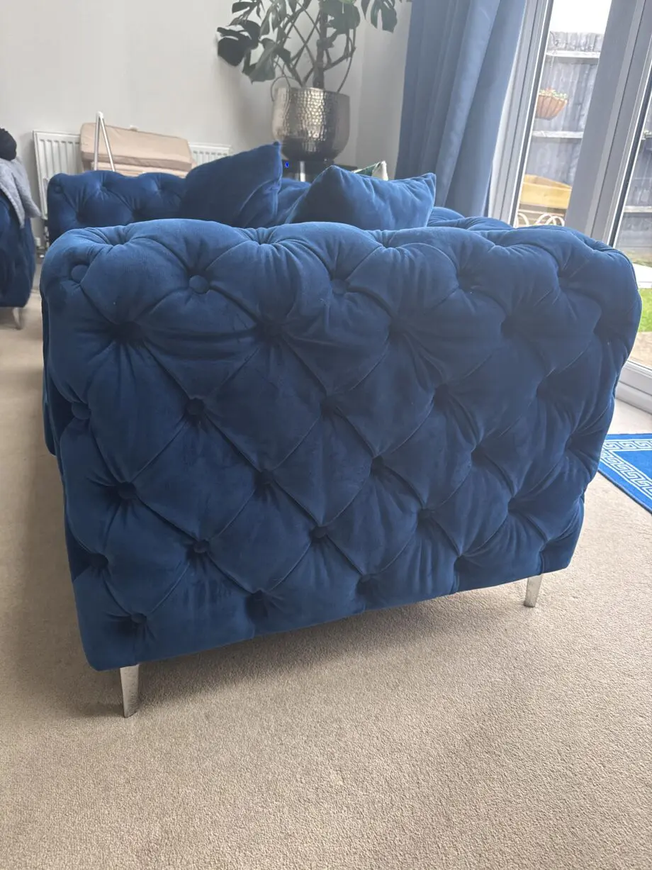 Oak Furniture Village Amara Blue 2 Seater Sofa