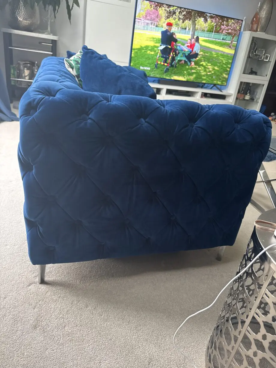 Oak Furniture Village Amara Blue 2 Seater Sofa