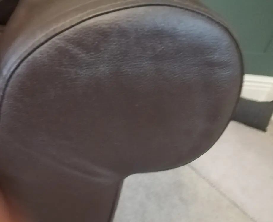 M&S Dark Brown leather 3 seater sofa