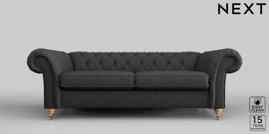 NEXT GOSFORD 3 seater sofas and footstool in excellent condition with extra cushions and covers!