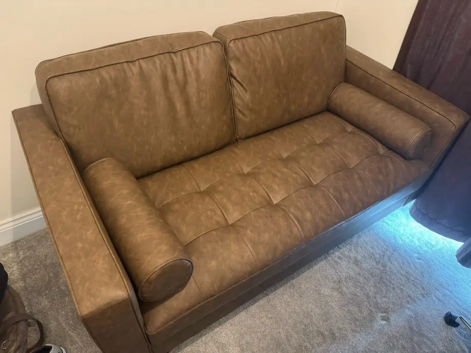 Dunelm Zoe Faux Leather 2 Seater Sofa