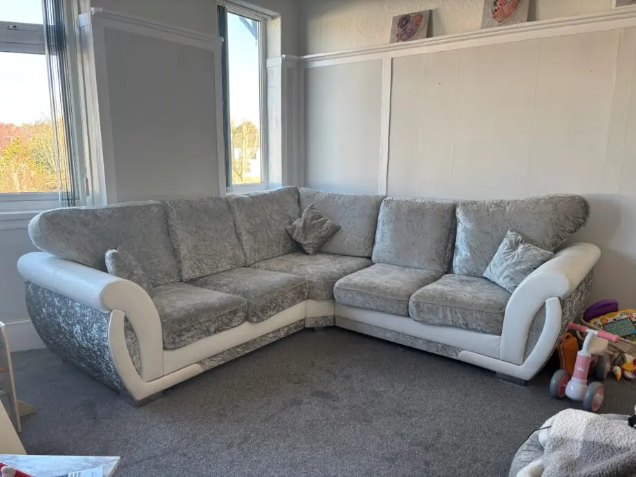 Light grey corner sofa
