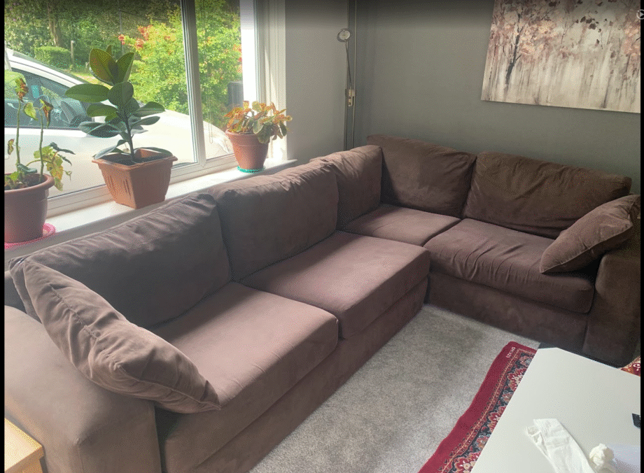 Heart of House Eton Fabric Right Corner Sofa - Chocolate Corner Sofa Living room Furniture