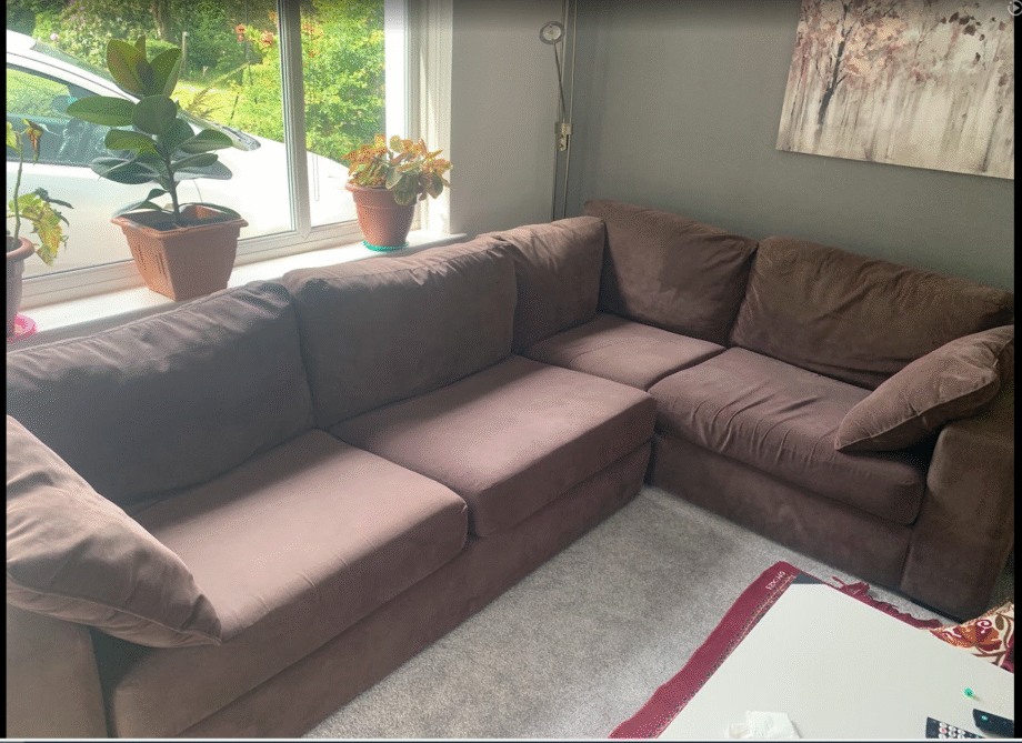 Heart of House Eton Fabric Right Corner Sofa - Chocolate Corner Sofa Living room Furniture