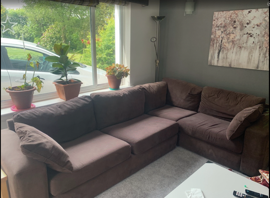 Heart of House Eton Fabric Right Corner Sofa - Chocolate Corner Sofa Living room Furniture